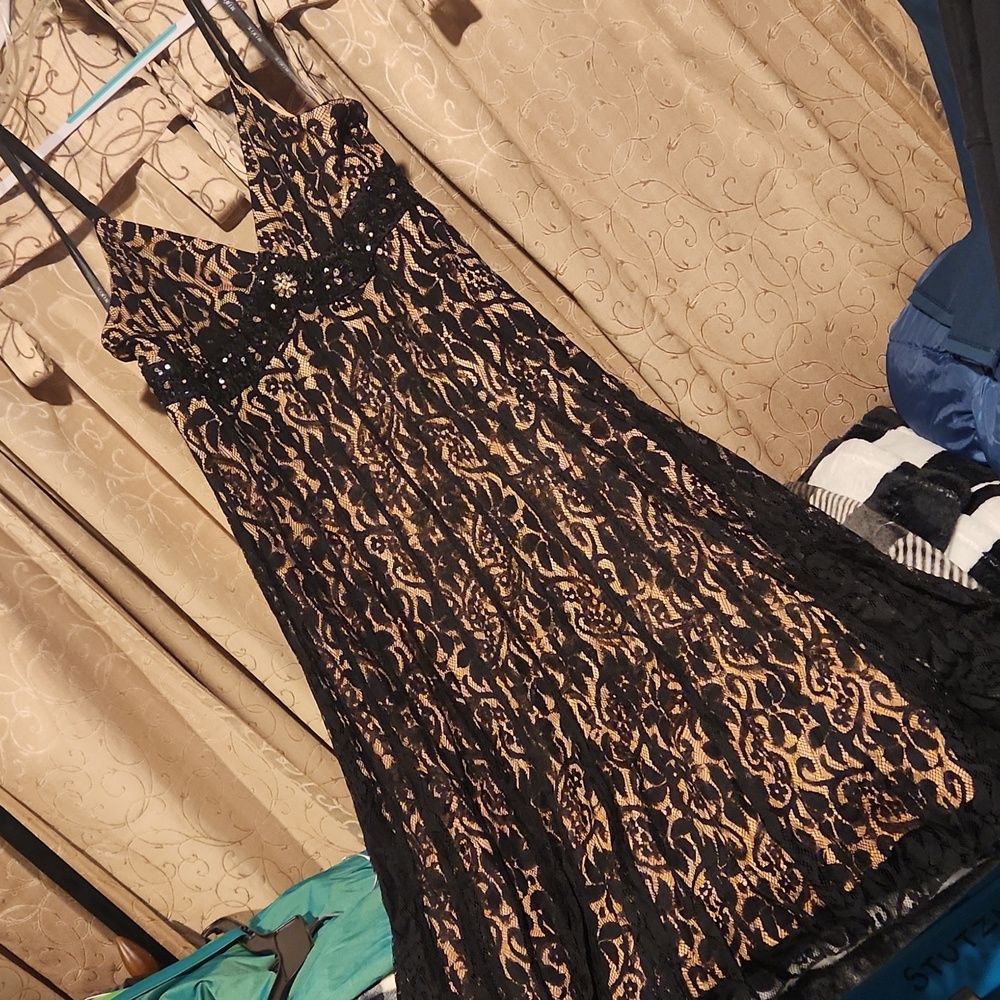 Sexy little black lace dress